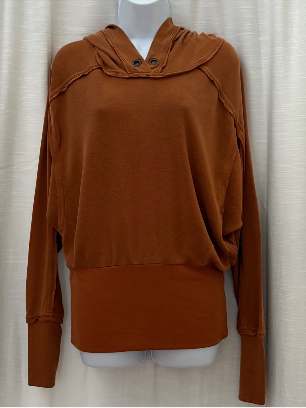 FP Movement by Free People Brown Rust-Toned Knit Hoodie